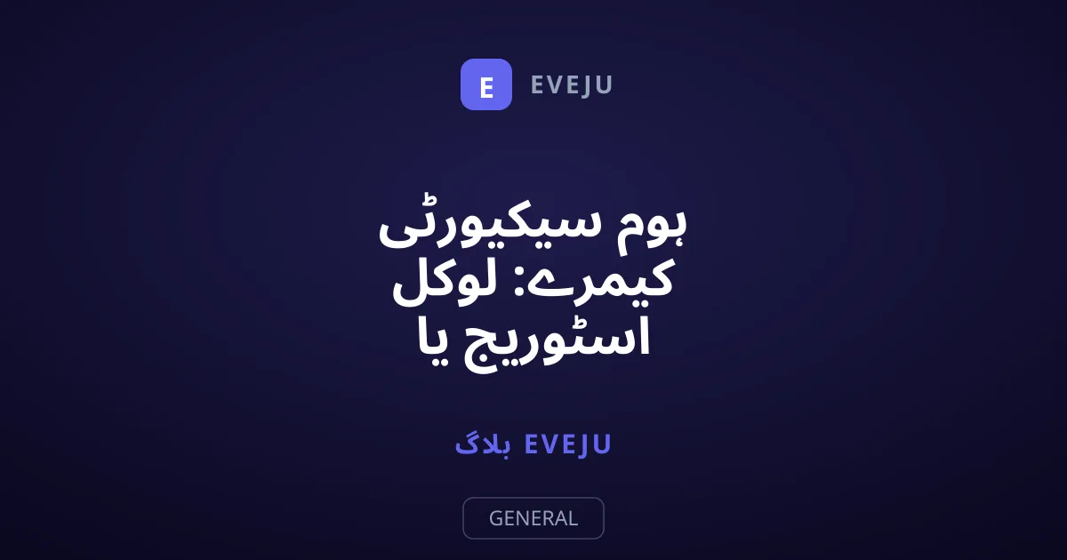 ہوم سیکیورٹی کیمرے: لوکل اسٹوریج یا کلاؤڈ ڈیوائس؟